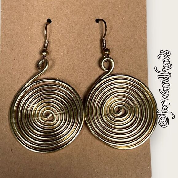 Bundle Sale 3 for $15 | Wire Swirl Dangle Earrings - Picture 1 of 8